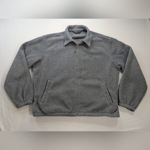 Polo Ralph Lauren Harrington Fleece Bomber Jacket Mens 2XL Gray Polartec